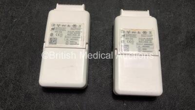 2 x Philips IntelliVue MX40 Patient Monitoring Systems Including ECG and SpO2 Options *Mfd 07/2012, 07/2014* with 1 x Philips Ref 865220 Battery Charger *Mfd 10/2016* 4 x Batteries (Powers Up) - 2