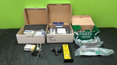 Mixed Lot Including 2 x NSK Phatelus Light Packs, 1 x Phasein Ref 800101 CO2 Analyzer, 1 x LSU Battery, 1 x Welch Allyn Attachment and 6 x Timesco MAC 3 Laryngoscope Blades