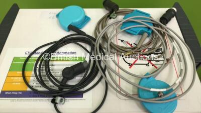 GE 250cx Series Fetal Monitor on Stand with 2 x US and 1 x Toco Transducers (Powers Up) *S/N 259CX-A* - 3