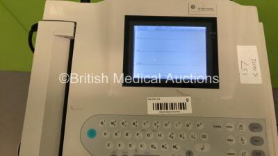 GE MAC 1200 ST ECG Machine on Stand (Powers Up) - 2