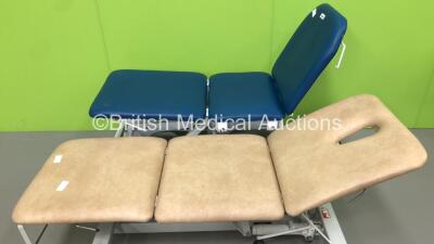 1 x Plinth Co Hydraulic Patient Examination Couch (Hydraulics Tested Working) and 1 x Bristol Maid Hydraulic 3 Way Patient Examination Couch (Hydraulics Tested Working)