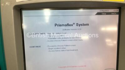 2 x Gambro Prismaflex Dialysis Machines Version 8.2 with Barkley Auto Control Unit - Running Hours 13697 / 15712 (Both Power Up) - 4