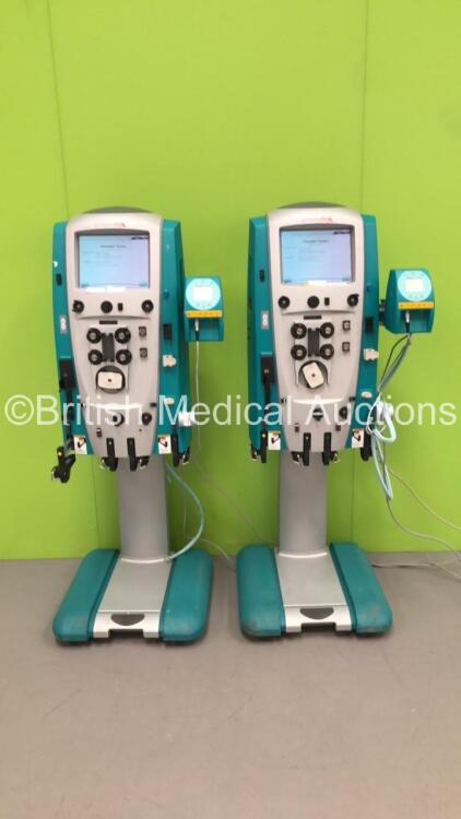 2 x Gambro Prismaflex Dialysis Machines Version 8.2 with Barkley Auto Control Unit - Running Hours 16575 / 16334 (Both Power Up)