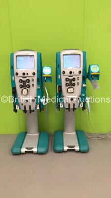 2 x Gambro Prismaflex Dialysis Machines Version 8.2 with Barkley Auto Control Unit - Running Hours 13785 / 13518 (Both Power Up)