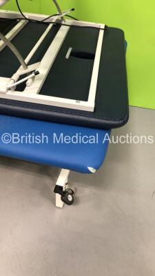 1 x Plinth 2000 Electric Bariatric Patient Examination Couch and 1 x Huntleigh Akron Electric Bariatric Patient Examination Couch * Rip to Cushion-See Photos * - 7