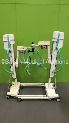 2 x Arjo Maxi-Move Electric Patient Hoists with Batteries (1 x Powers Up)