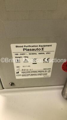 2 x Asahi Kasei Plasauto E Continuous Renal Replacement Therapy (CRRT) Systems LCD Version 3.10Am / CRTL Version 3.04Ap / MON Version 3.01a (Both Power Up) - 7