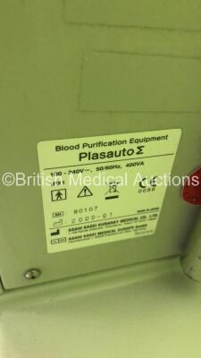 2 x Asahi Kasei Plasauto E Continuous Renal Replacement Therapy (CRRT) Systems LCD Version 3.10Am / CRTL Version 3.04Ap / MON Version 3.01a (Both Power Up) - 8