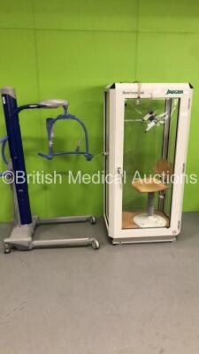 Mixed Lot Including 1 x Arjo Maxi Move Electric Patient Hoist with Controller (Unable to Test Due to No Battery) and 1 x Jaeger MasterScreen Body Box Booth