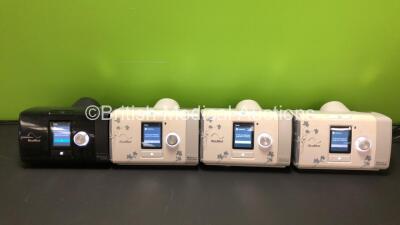 Job Lot Including 3 x ResMed AirSense 10 Autoset for Her CPAP Units and 1 x ResMed AirSense 10 Autoset CPAP with 4 x Power Supplies (All Power Up - 2 x Missing Casing, 1 x Cracked Casing and 1 x Damaged Rubber Base, See Photos) *23152168300, 22161070530, 