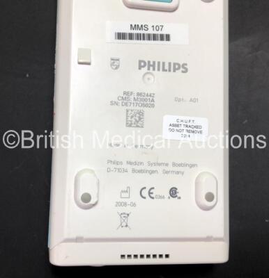 Philips M3001A Opt A01 Module Including ECG/Resp, SpO2 and NBP Options (Mfd 2008) and 1 x Philips M3001A Opt A03C06C12 Module Including ECG/Resp, SpO2, NBP, Press and Temp Options (Mfd 2015) *DE717O5020 and DE5220F2MT* - 6