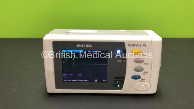 Philips IntelliVue X2 Handheld Patient Monitor Including ECG/Resp, SpO2, NBP, Temp and Press Options (Powers Up - Damage to Casing, See Photos - Mfd 2012) *DE03797368