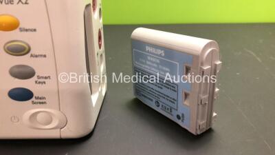 Philips IntelliVue X2 Handheld Patient Monitor Including ECG/Resp, SpO2, NBP, Temp and Press Options (Powers Up with Blank Screen, Damaged Casing and Missing Battery Casing, See Photos - Mfd 2012) *DE03797398* - 7