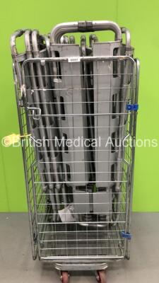 Cage of 16 x Aluminium Scoop Stretchers (Cage Not Included)