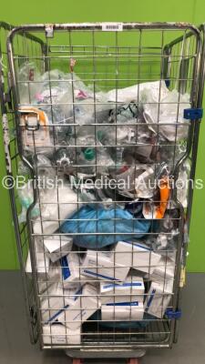 Mixed Cage Including Ambulance Uniforms, Surgical Face Masks and Envitec Disposable SPO2 Sensors (Cage Not Included - Out of Date)