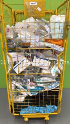 Mixed Cage Including Ambulance Uniforms, Surgical Face Masks and i-gel Supraglottic Airways (Cage Not Included - Out of Date)