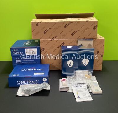 Mixed Lot Including 20 x OBP Medical OneTrac Single Use Cordless Retractors with Integrated LED Light Source (Use By - 04/08/2022) and 14 x THD Slide One Kits (Expire - 2024)