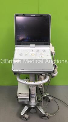 Toshiba Viamo Flat Screen Ultrasound Scanner SSA-640A *S/N E1H1264426* ** Mfd 06/2012 ** Software Version 4.0.200 with 1 x Transducer / Probe (PLT-805AT *Mfd 02/2012*) and Sony UP-D897 Digital Graphic Printer (Powers Up)