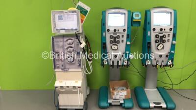 1 x Fresenius Medical Care 5008 Dialysis Machine Software Version 4.62 - Running Hours 38533 (Powers Up) and 2 x Gambro Prismaflex Dialysis Machine Software Version 7.21- Running Hours 26648 / 27739 with 1 x Barkey Auto Control Unit (Both Power Up)