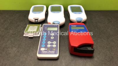 Mixed Lot Including 2 x Roche Coaguchek XS Plus Meters with 2 x Batteries (Both Untested Due to Possible Flat Batteries, 1 with Missing Cover-See Photo) 1 x Roche Coaguchek XS Pro Meter with 1 x Battery (Untested Due to Possible Flat Battery) 1 x Roche Ha