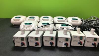 Mixed Lot Including 8 x Ombra Table Top Compressors (All Power Up) 6 x Hudson aquatherm III Nebulizer Heaters (All Power Up)