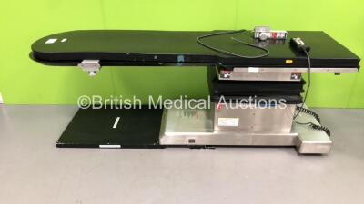 Steris SurgiGraphic 6000 Image Guided Surgical Table with Cushions, Controller and Extending Table (No Power Due to Cut Power Cable)