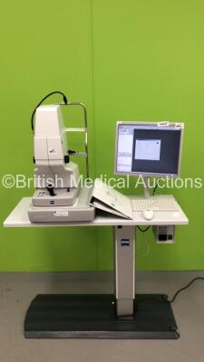 Zeiss VisuCam 500 Ref 1781-493 Software Version 1.02 with Monitor on Motorized Table (Powers Up) *S/N 1100129* **Mfd 2011** ***IR455*