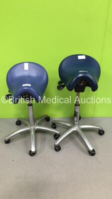 2 x Dental Stools (Hydraulics Tested Working)