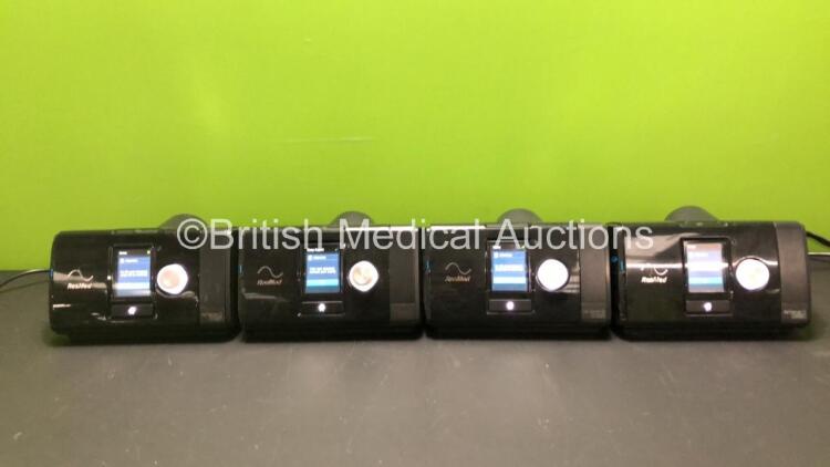 4 x ResMed Airsense 10 Autoset CPAP Units with 2 x AC Power Supplies (All Power Up, 2 x Missing Side Doors - See Photos) *23202565366, 23161672087, 23202670953 and 23181028878*