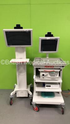 2 x Pentax Stack Trolley's with 2 x NDS Radiance Monitors, NDS Zero Wire Receiver / Transmitter, Pentax EPK-i5000 High Definition Video Processor and Sony HVO-1000MD HD Video Recorder (Powers Up) *S/N EB010518* **Mfd 2012*