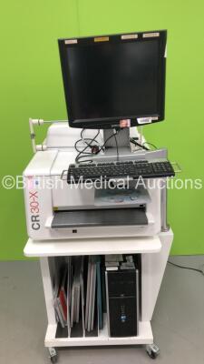 Agfa CR 30-X Digitizer Type 5175/200 with 9 x Cassettes, PC and Barco Monitor (Powers Up - HDD REMOVED) *S/N 51476* **Mfd 09/2012** ***IR458***