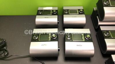 9 x ResMed S9 Autoset EPR CPAP Units with 5 x ResMed H4i Humidifier Units with 4 x AC Power Supplies and 1 x ResMed Airsense 10 Autoset CPAP Unit (All Power Up) *23191002874, 23122072472, 23131082934, 23141373362, 23131250811, 22181329252, 23121221043, 22 - 3