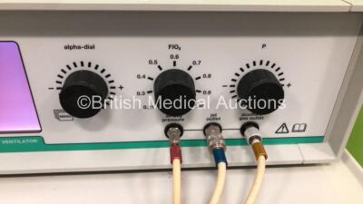 1 x Acutronic Medical Systems Monsoon Universal Jet Ventilator on Stand with Hoses and 1 x B&D Nippy 3+ Ventilator on Stand (Both Power Up) - 3