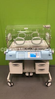 Drager Isolette 8000 Infant Incubator Version 4.12 with Mattress (Powers Up - Damage to Hinge - See Picture)