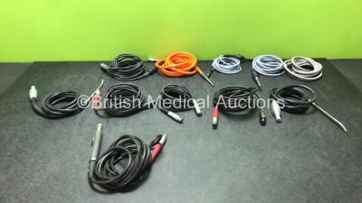 Mixed Lot Including 1 xHall Ref E9005 Shaver Handpiece, 5 x Light Source Cables and 3 x Power Cables *SN LA400080