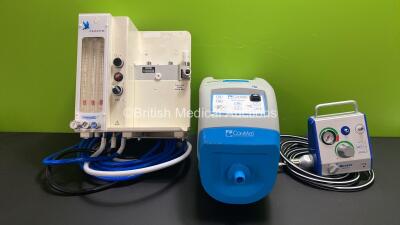 Mixed Lot Including 1 x Anmedic Hawk Wall Mounted Induction Anaesthesia Machines with Hoses, 1 x ConMed Aer Defense Smoke Evacuator and 1 x Baxter EasySpray Pressure Regulator with Hose