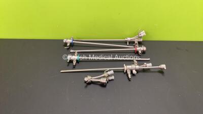 Job Lot Including 1 x Allgaier ACU124-040-302 Cysto-Urethroscopy Working Element with Albarran Deflector, 1 x Allgaier ACU080-021-302 Standard Obturator, 1 x Allgaier ACU010-123-302 Cysto-Urethroscope Sheath with 2 Fixed Stopcocks, 1 x Allgaier ACU080-019