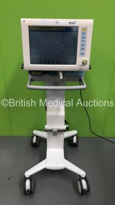 Drager Evita XL Ventilator on Stand Ref 8419601-06 Software Version 07.06 - Running Hours 57474 with Hoses (Powers Up) *S/N ASBA-0470* **Mfd 2010**