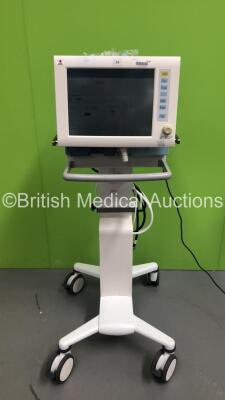 Drager Evita XL Ventilator on Stand Ref 8419601-04 Software Version 07.06 - Running Hours 57702 with Hoses (Powers Up) *S/N ASAC-0016* **Mfd 2009**