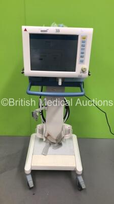 Drager Evita XL Ventilator on Stand Ref 8419601-04 Software Version 07.06 - Running Hours 62748 with Hoses (Powers Up) *S/N ASAC-0015* **Mfd 2009**