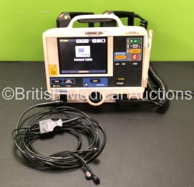 Lifepak 20e Defibrillator Including ECG and Printer Options with 1 x 3 Lead ECG Lead and 1 x External Hard Paddle (Powers Up)