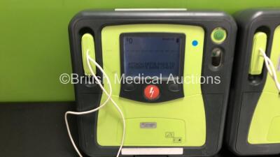 3 x Zoll AED Pro Defibrillators with 3 x Batteries and 3 x Electrode Packs (All Power Up) *AA07E006019, AA10C016630 and AA09C013170* - 2