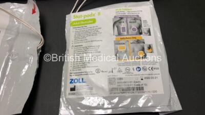 3 x Zoll AED Pro Defibrillators with 3 x Batteries and 3 x Electrode Packs (All Power Up) *AA07E006019, AA10C016630 and AA09C013170* - 5