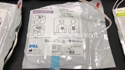 3 x Zoll AED Pro Defibrillators with 3 x Batteries and 3 x Electrode Packs (All Power Up) *AA07E006019, AA10C016630 and AA09C013170* - 6