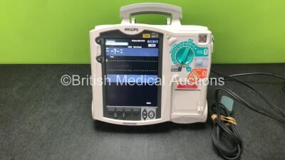 Philips HeartStart MRx Defibrillator with Pacer, ECG and Printer Options with 1 x M3539A Module, 1 x M3538A Battery and 1 x Paddle Lead *Mfd 2011* **SN US00547778**