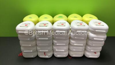 Job Lot Including 25 x Merlin E-Masks in Cases and 25 x Steroplast Pocket Resuscitator Masks in Cases