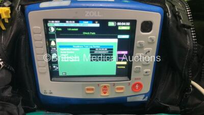 Zoll X Series Monitor/Defibrillator Including ECG, SpO2, NIBP, C02 and Printer Options with 1 x 4 Lead ECG Lead, 1 x 6 Lead ECG Lead, 1 x NIBP Hose, 1 x BP Cuff, 1 x SpO2 Finger Sensor and 1 x Zoll Sure Power II Battery In Carry Case (Powers Up and Passe - 2