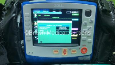 Zoll X Series Monitor/Defibrillator Including ECG, SpO2, NIBP, C02 and Printer Options with 1 x 4 Lead ECG Lead, 1 x 6 Lead ECG Lead, 1 x NIBP Hose, 2 x BP Cuffs, 1 x Paddle Lead, 1 x SpO2 Finger Sensor and 1 x Zoll Sure Power II Battery In Carry Case (Po - 3