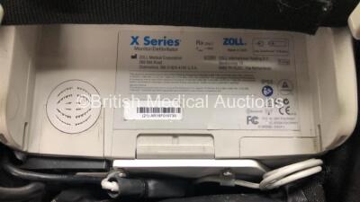 Zoll X Series Monitor/Defibrillator Including ECG, SpO2, NIBP, C02 and Printer Options with 1 x 4 Lead ECG Lead, 1 x 6 Lead ECG Lead, 1 x NIBP Hose, 2 x BP Cuffs, 1 x Paddle Lead, 1 x SpO2 Finger Sensor and 1 x Zoll Sure Power II Battery In Carry Case (Po - 6