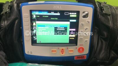 Zoll X Series Monitor/Defibrillator Including ECG, SpO2, NIBP, C02 and Printer Options with 1 x 4 Lead ECG Lead, 1 x 6 Lead ECG Lead, 1 x NIBP Hose, 1 x BP Cuff, 1 x Paddle Lead, 1 x SpO2 Finger Sensor and 1 x Zoll Sure Power II Battery In Carry Case (Pow - 8